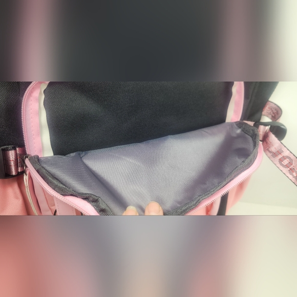 Kumori Cute Black and Pink Backpack with Keychain and charger main image 12